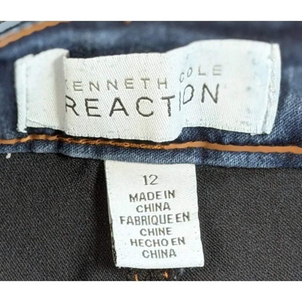 Kenneth Cole Reaction Skinny Jeans Womens Size 12 Blue Denim Dark Wash